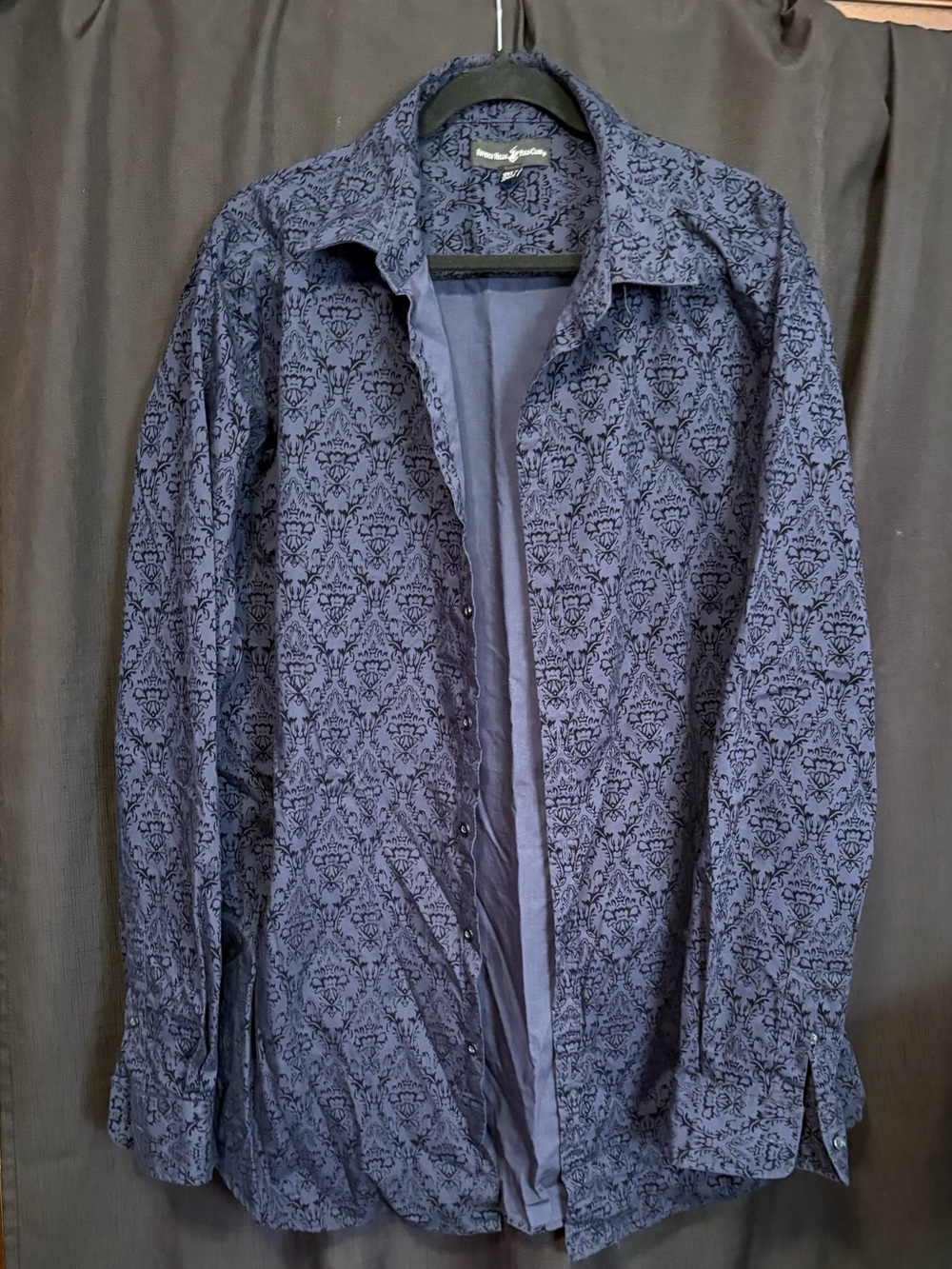 Mens Beverly Hills Polo Club indigo blue club shirt. Sz 3XLT (3X Large Tall)